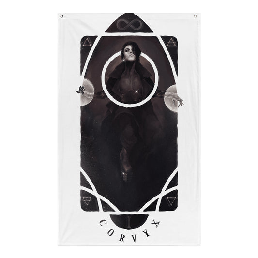 Corvyx Tarot Card Fabric Flag
